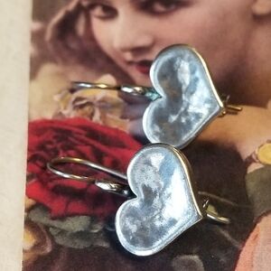 Rare Silpada Sterling Silver Heart Earrings